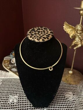 Gold Open Circle Choker Necklace - Women Jewelry
